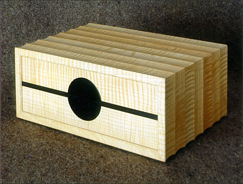 Fluted jewellery box with two drawers